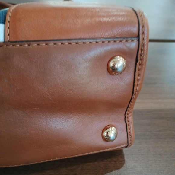 Michael Kors Striped Navy and Tan Women's Bag - Picture 8 of 16